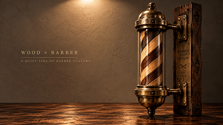 WOOD × BRASS — A BARBER CLASSIC, REIMAGINED.